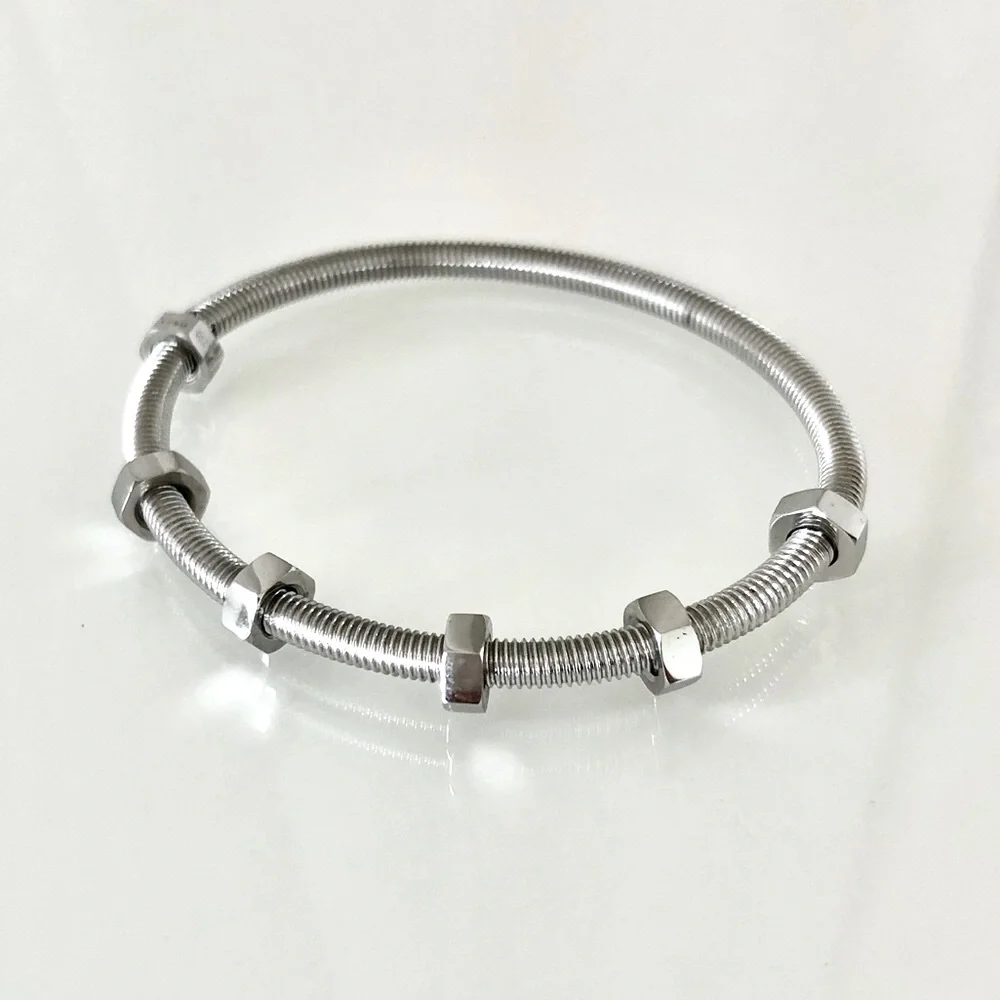 Bolts and Nuts Bracelet Stainless Steel